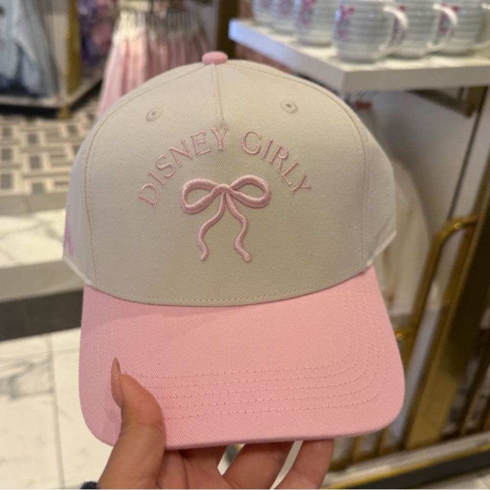 2026 Disney Parks Disney Girly Pink Bow Ribbon Hat Baseball Adjustable Adult O/S
